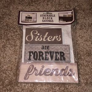 “Sisters are Forever friends” Stackable Blocks